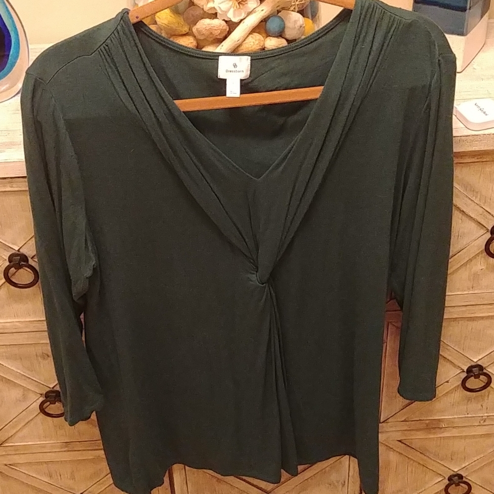 Dressbarn Green blouse. Like new!